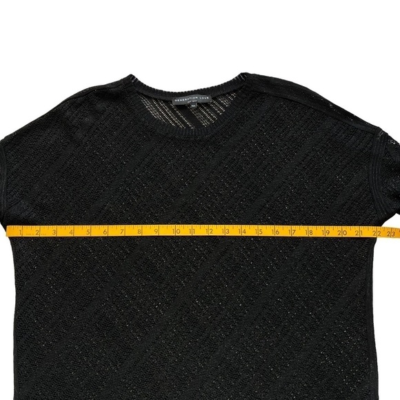 Generation Love Black Shimmer Lightweight Sheer Sweater XS/S - Picture 5 of 7